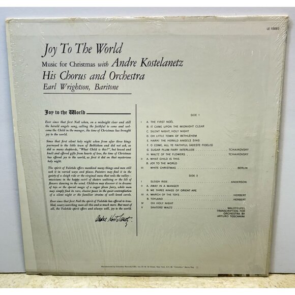 Andre Kostelanetz Joy To The World Christmas Music LP Earl Wrightson Baritone - Picture 5 of 6